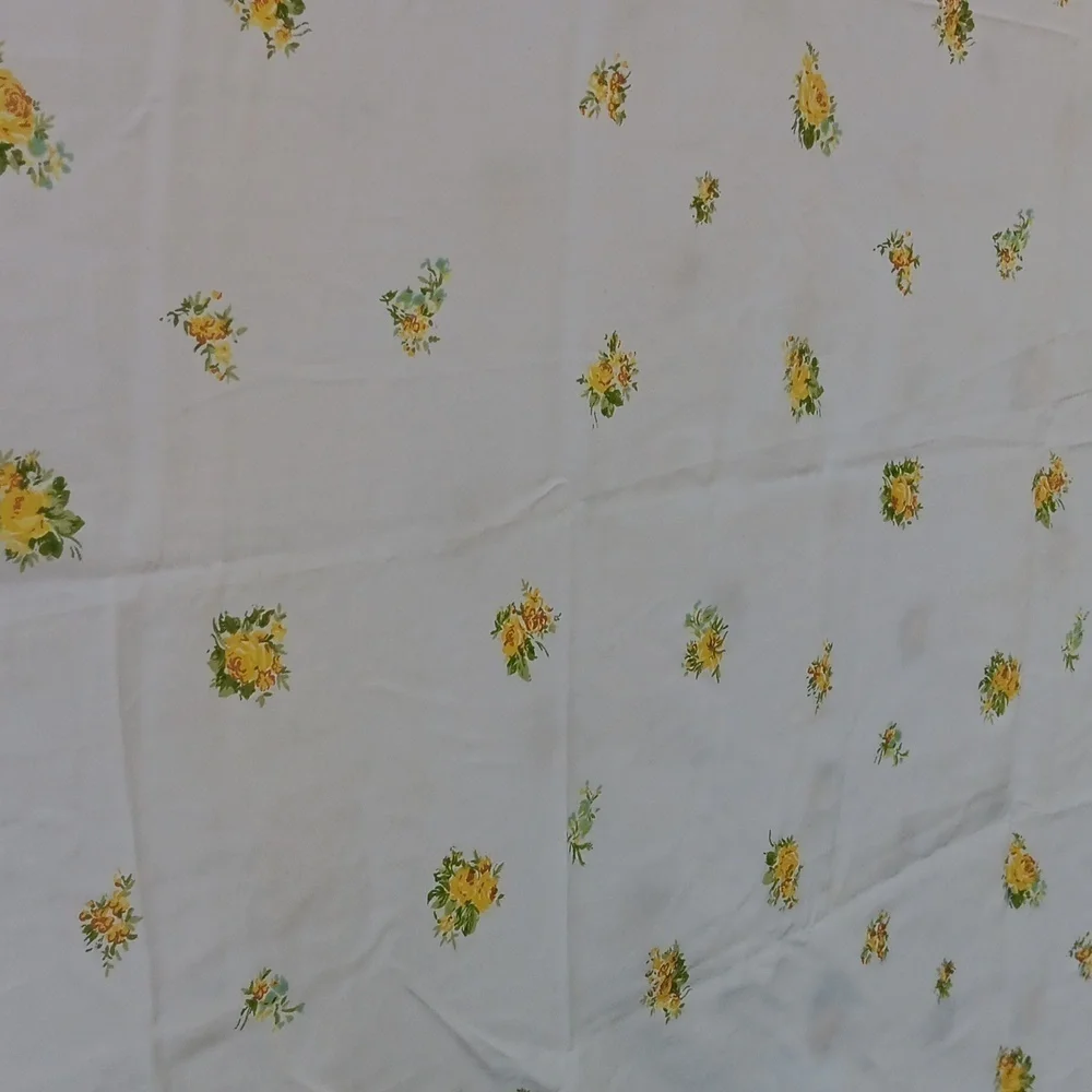 Vintage Springmaid yellow green double flat sheet